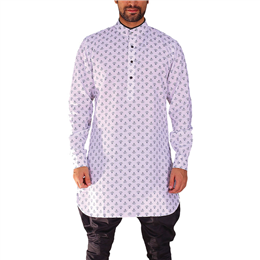 Anshul Rajwansh - Royal Kurta ( Printed White )