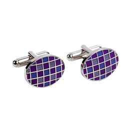 Imported Purple and Blue Cufflinks IIC CUFLN 009