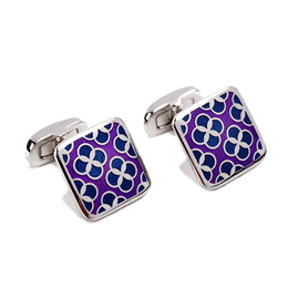 Fancy Purple and Navy Blue Cufflinks IIC CUFLN 0025