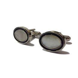 White and Black Cufflinks IIC CUFLN 0013