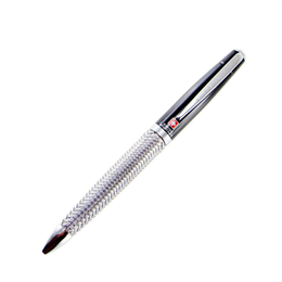 Swiss Military - Hand Knitted Chrome Plated Ball Pen - (Black & Silver) - BP21