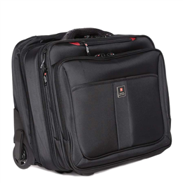 Swiss Military ABS and Polyester Overnighter Laptop Trolley Bag (Black) - LTB3