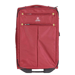 Swiss Military 24 Inch Medium Polyester Travel Luggage (Red) - TL1