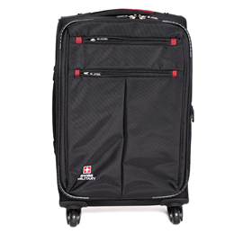 Swiss Military 20 Inch Small Polyester Travel Luggage (Black) - TL5