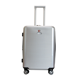 Swiss Military 28 Inch Large Comet Series Polycarbonate Hard Top Luggage (Silver) - HTL11