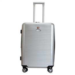 Swiss Military 24 Inch Medium Comet Series Polycarbonate Hard Top Luggage (Silver) - HTL12