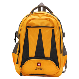 Swiss Military Polyester Laptop Backpack (Yellow/Black) - LBP12