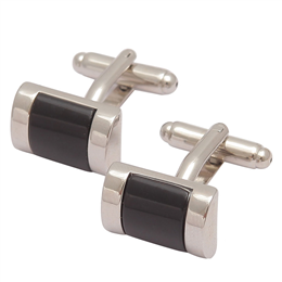 Imperial India Company - Classy Black and Silver Cufflinks 156020