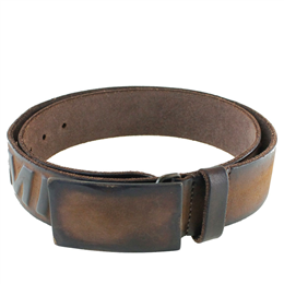 Swiss Military Genuine Leather Belt With Leather Wrapped Buckle (Light Brown) - BLT6